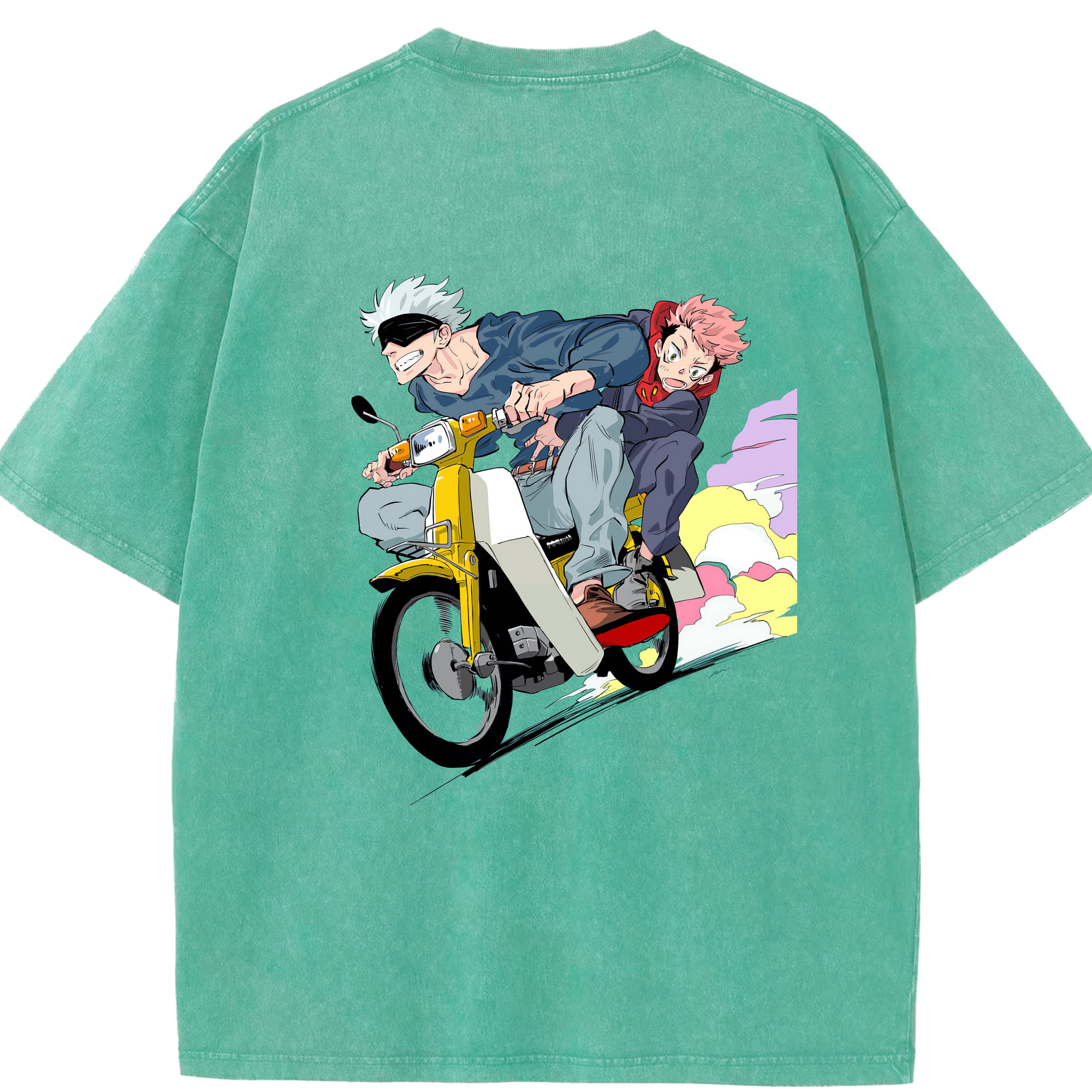 （画像用） 呪術廻戦 Jujutsu Kaisen 綿100% ヴィンテージ風 半袖Tシャツ（背面プリント）